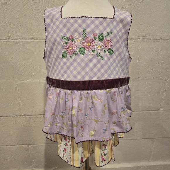 Matilda Jane Other - Matilda Jane Girls Enchanted Garden Prudence Gingham Tunic Top Size 8 NEW